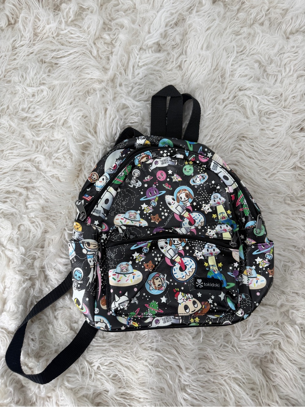 tokidoki Black Space Print Mini Backpack
